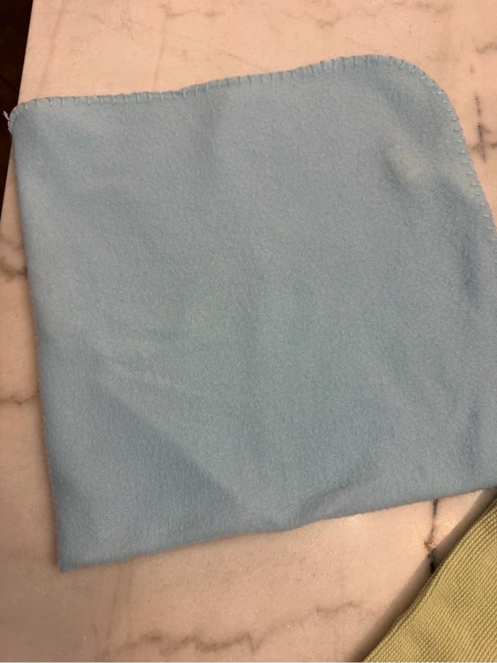 Baby Boy Lot of Three Blankets- Blue, Green, White